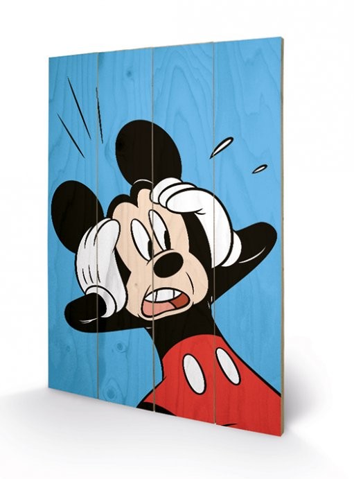 Ξύλινη τέχνη Micky Maus (Mickey Mouse) - Shocked