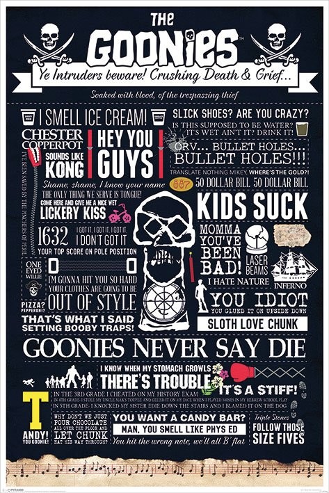 Poster The Goonies - Typographic