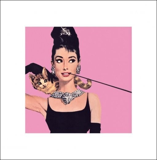 Art Print Audrey Hepburn - Pink