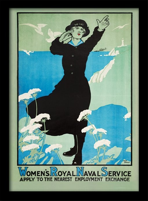 Κορνιζαρισμένη αφίσα IWM - Womens Royal Navy