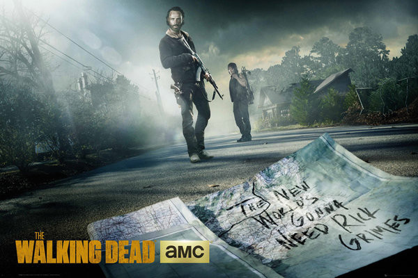 Плакат The Walking Dead - Rick And Daryl Road