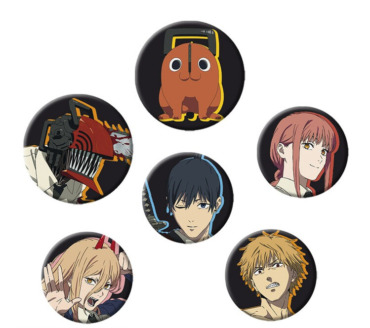 Conjunto de crachás Chainsaw Man - Characters