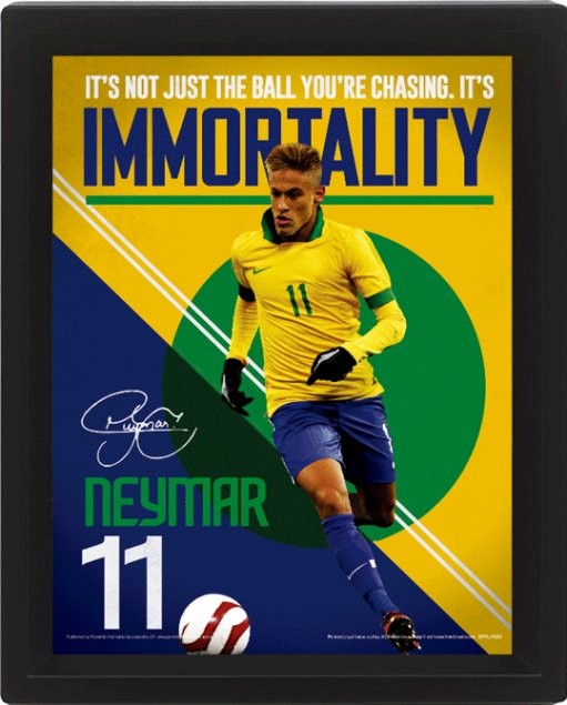 Πλαισιωμένη 3D αφίσα Neymar - Immortality