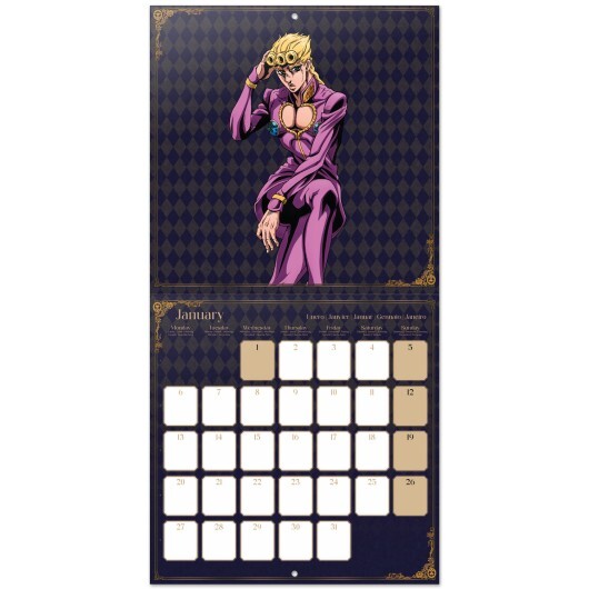 その他 JOJO DAILY CALENDAR Shueisha Offers Special JoJo's Bizarre Adventure Mural