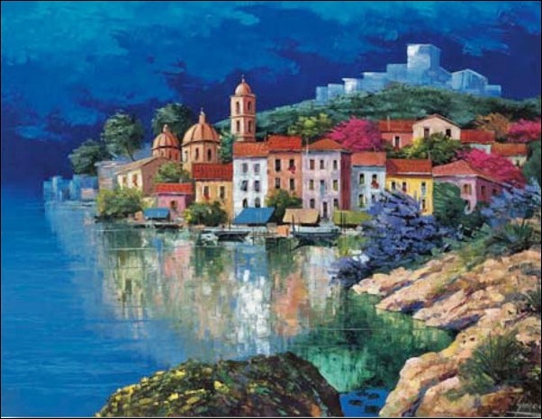Umetniški tisk Fishing Village