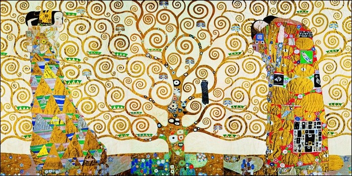 The Tree Of Life, The Fulfillment (The Embrace), The Waiting - Stoclit Frieze, 1918 Картина