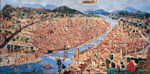 Pianta di Firenze verso il 1470 Картина
