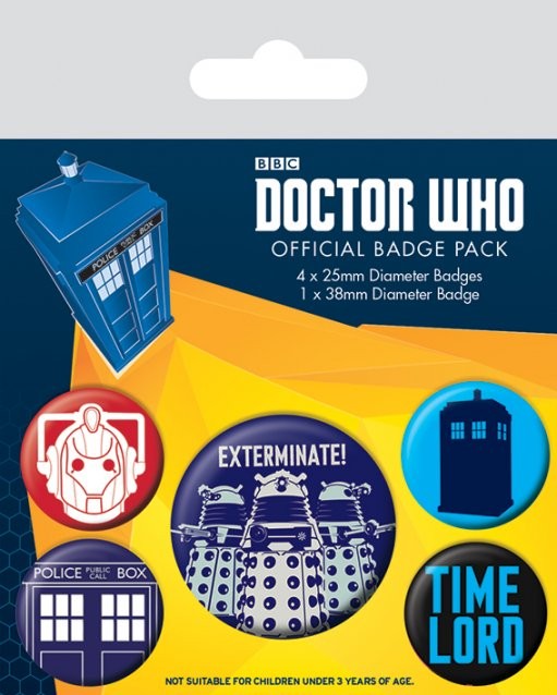 Σετ κονκάρδες Doctor Who - Exterminate