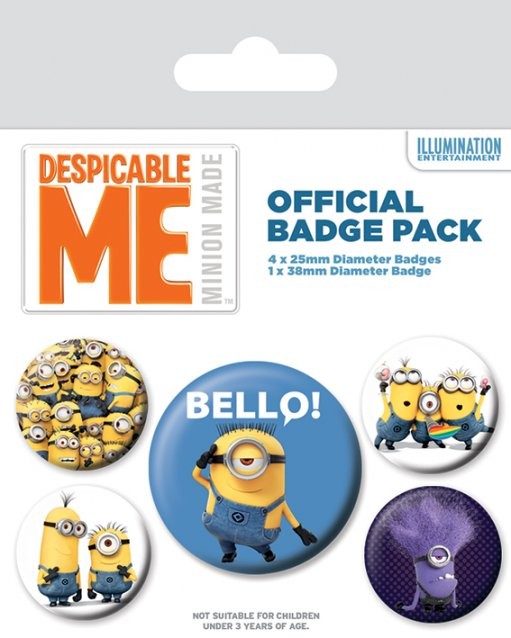 Badge set Minions (Despicable Me) - Variety