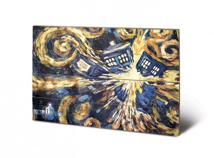 Ξύλινη τέχνη Doctor Who - Exploding Tardis