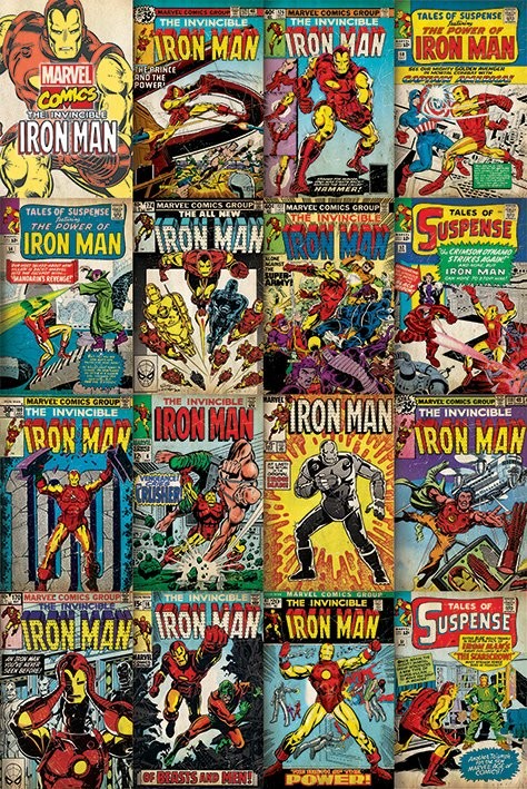 Плакат Marvel Iron Man Covers