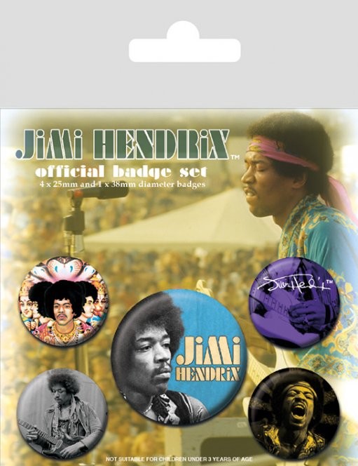 Conjunto de crachás Jimi Hendrix