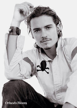 Poster Orlando Bloom - b&w