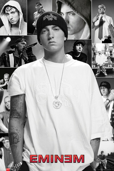 Uokvirjen plakat Eminem - collage