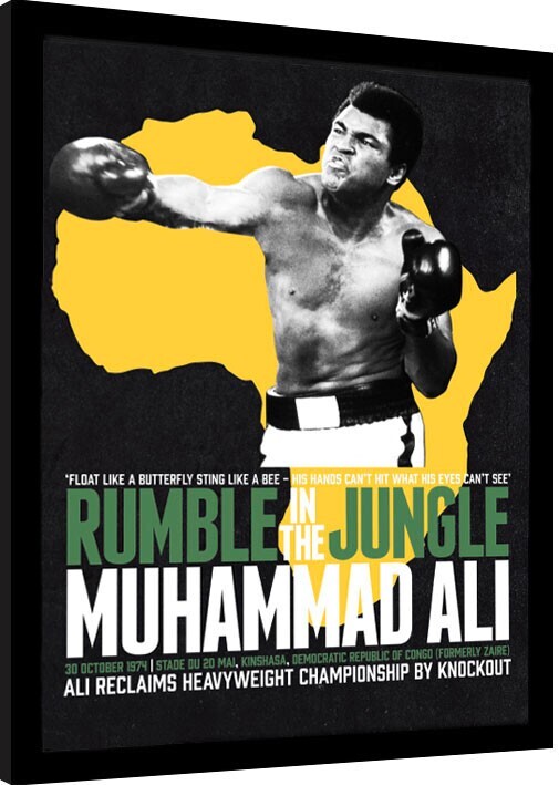 Κορνιζαρισμένη αφίσα Muhammad Ali - Rumble in the Jungle