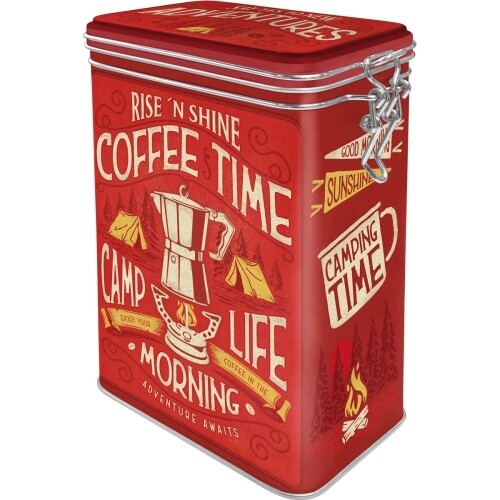 Lata de folha com clipe Camp - Cofee Time