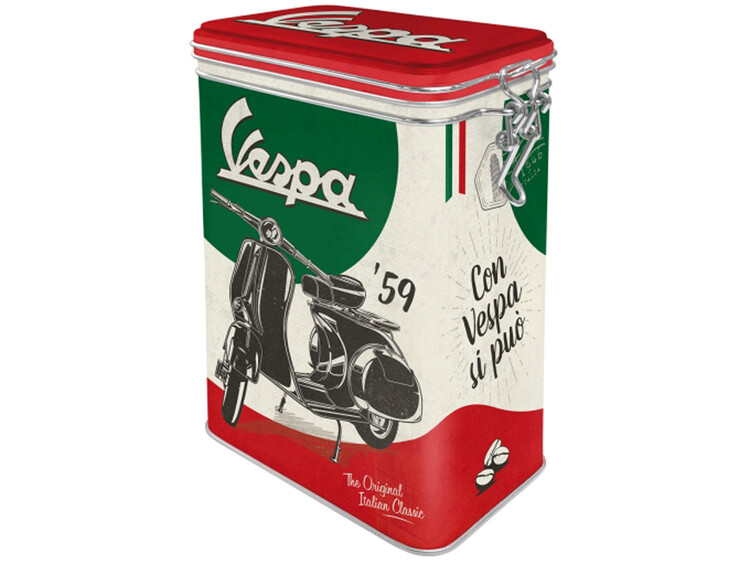 Κουτί από κασσίτερο με κλιπ Vespa - The Italian Classic