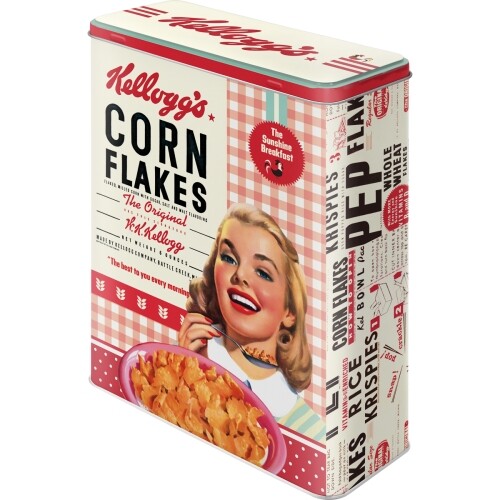 Κουτί από κασσίτερο XL Kellogg‘s - Girl Corn Flakes Collage