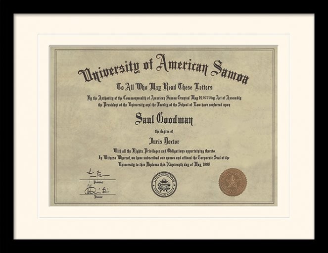 Framed Poster Better Call Saul - Diploma