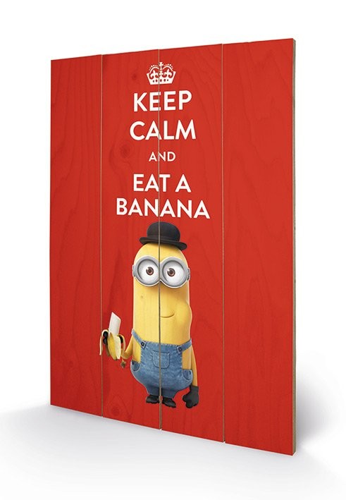 Ξύλινη τέχνη Minions (Despicable Me) - Keep Calm