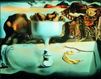 Πλαισιωμένη αφίσα Apparition of Face and Fruit Dish on a Beach, 1938