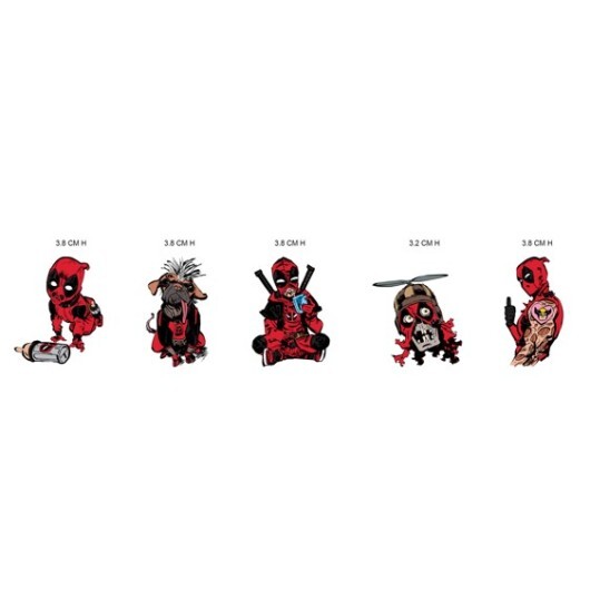 Komplet značk Marvel - Deadpool