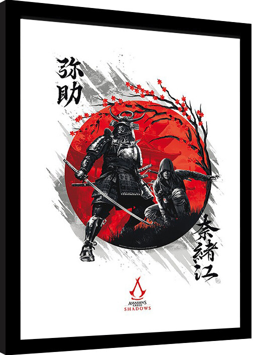 Uokvirjen plakat Assassin's Creed: Shadows - Yasuke & Naoe