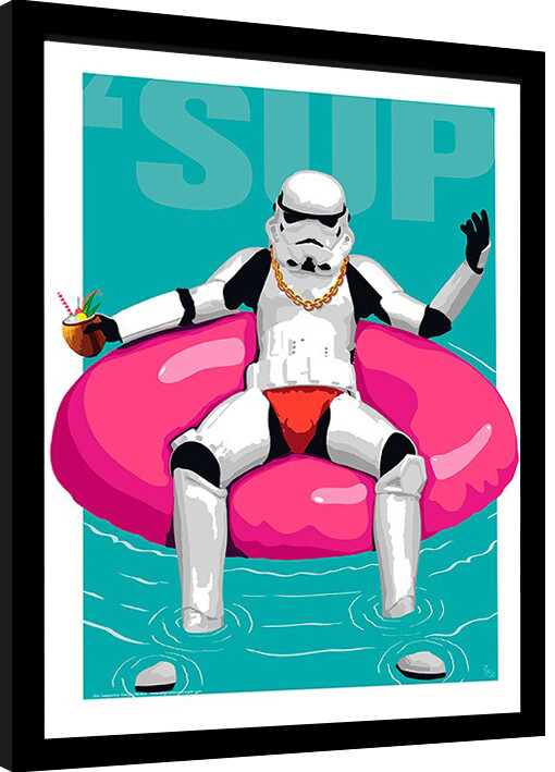 Κορνιζαρισμένη αφίσα Star Wars: Original Stormtrooper - Pool Boy