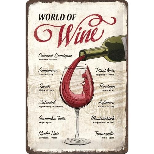 Μεταλλική πινακίδα World of Wine