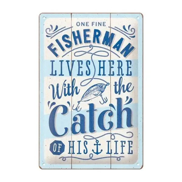 Metalni znak Fisherman Catch