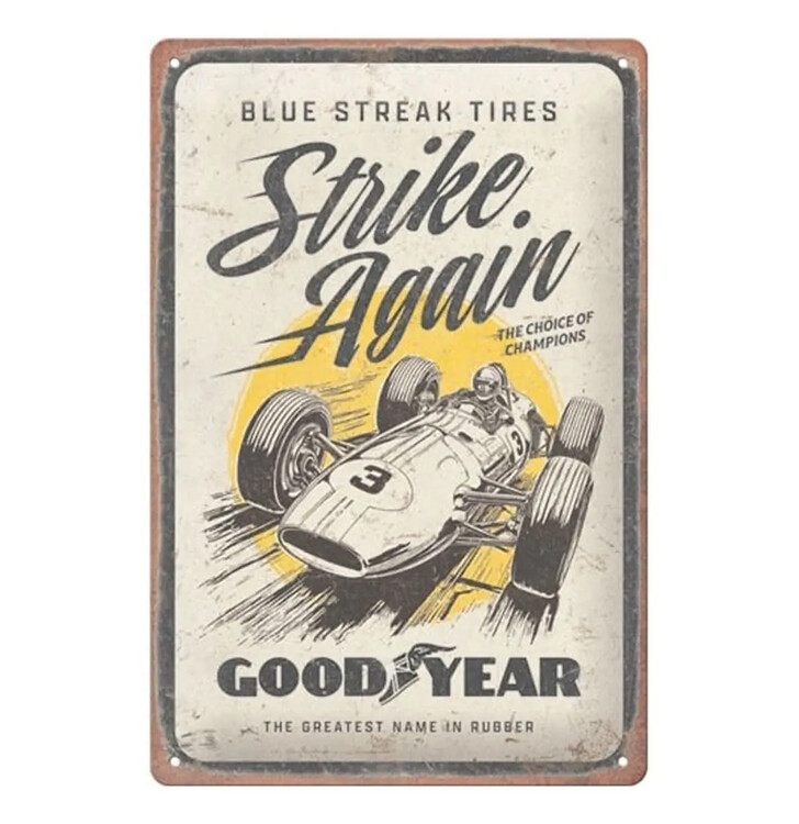 Metallikyltti Goodyear - Blue Strikes again