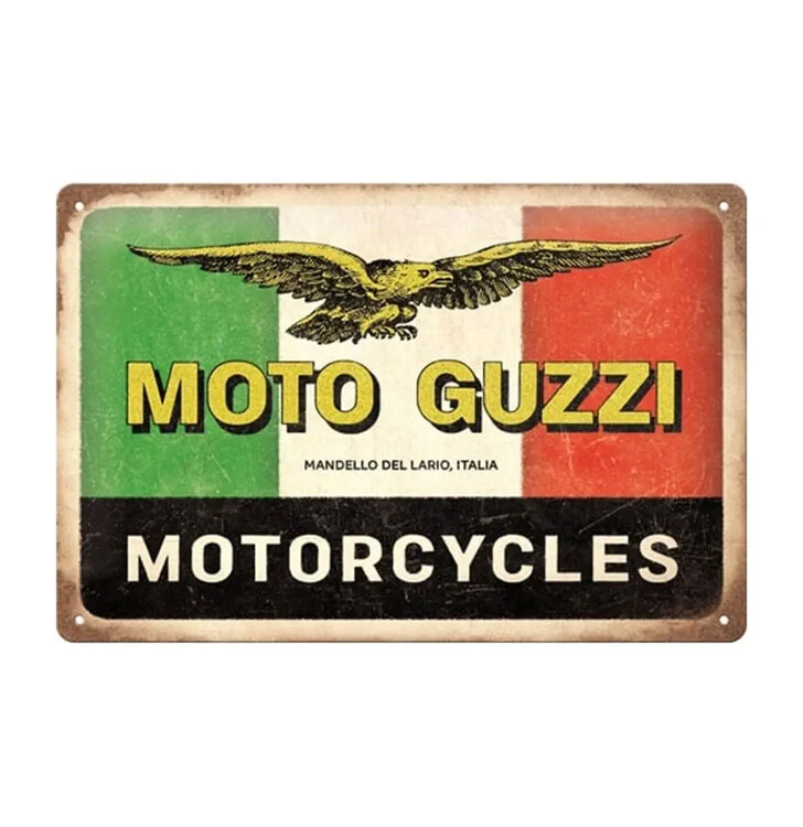 Μεταλλική πινακίδα Moto Guzzi - Motorcycles Italia