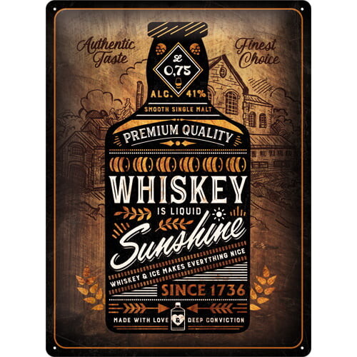 Metallikyltti Whiskey Sunshine