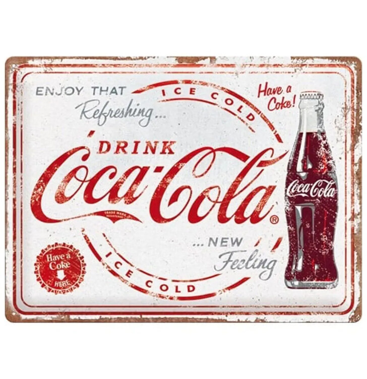 Μεταλλική πινακίδα Coca Cola