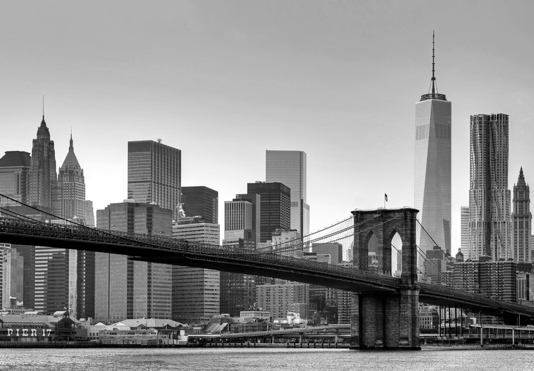 Фотошпалери New York - Brooklyn Bridge (B&W)