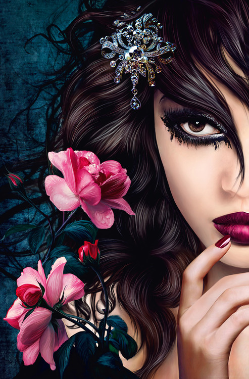 Wall Mural MIDNIGHT ROSE