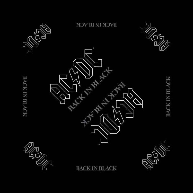 Fashion Bandana AC/DC - Back In Black