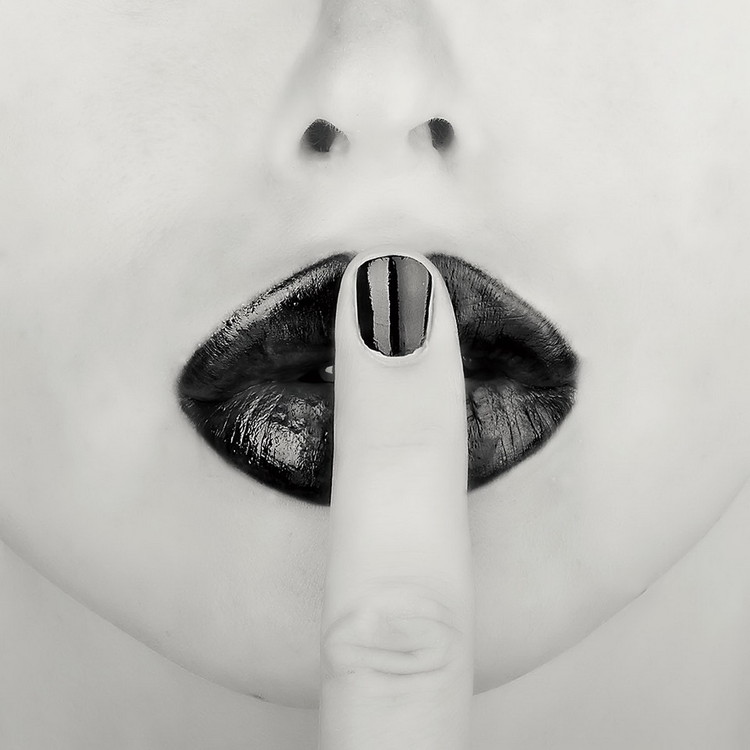 Γυάλινη τέχνη Lips - Shhh