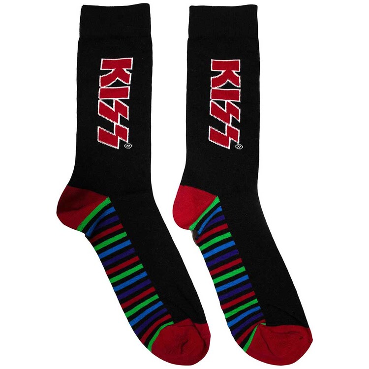 Nogavice KISS - Red Logo & Stripes