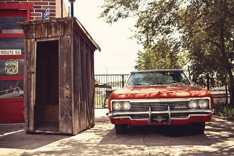 Картина у склі Cars - Red Cadillac