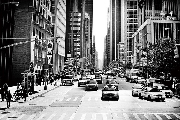 Картина у склі CIty - Black and White Street