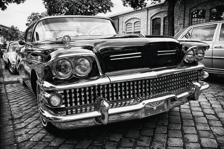 Γυάλινη τέχνη Cars - Black Cadillac