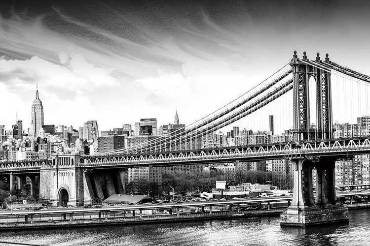 Картина у склі Black and White City