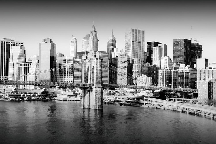 Картина у склі New York - City Black and White