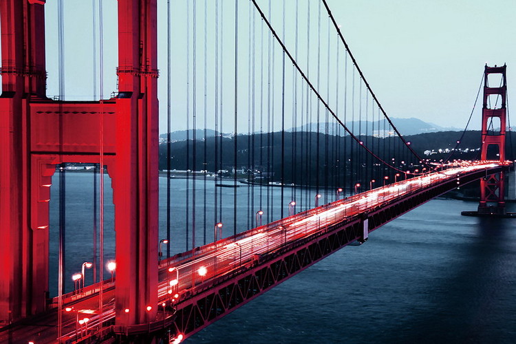 Картина у склі Golden Gate - San Francisco