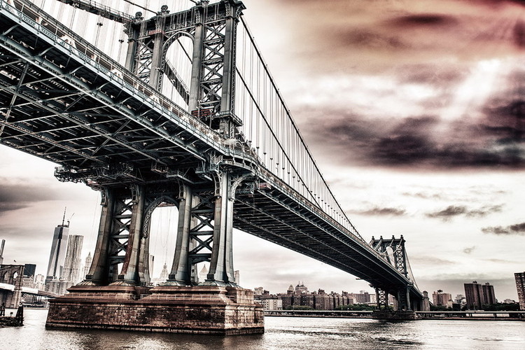 Картина у склі New York - Brooklyn Bridge, Apocalypse