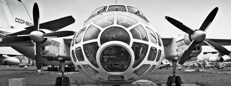 Γυάλινη τέχνη Plane - Black and White