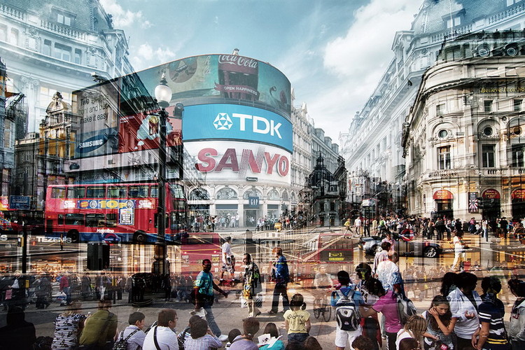 Картина у склі London - Picadilly Circus