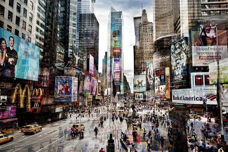 Картина у склі New York - Times Square