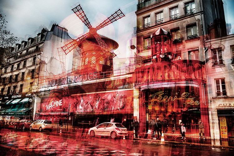 Картина у склі Paris - Moulin Rouge